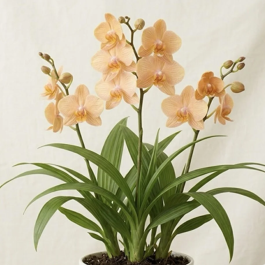 TROPICAL PEACH GROUND ORCHID 'CORAL SUNRISE'