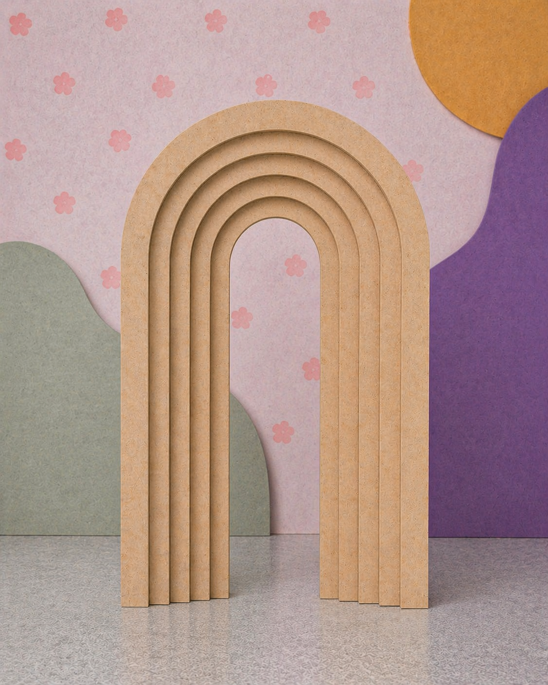 3D 5-Arch Rainbow Backdrop