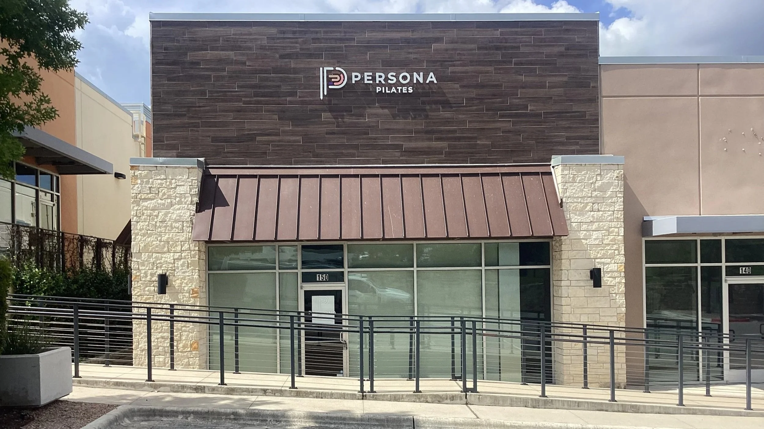 Persona Pilates Sign at the Hill Country 71 location