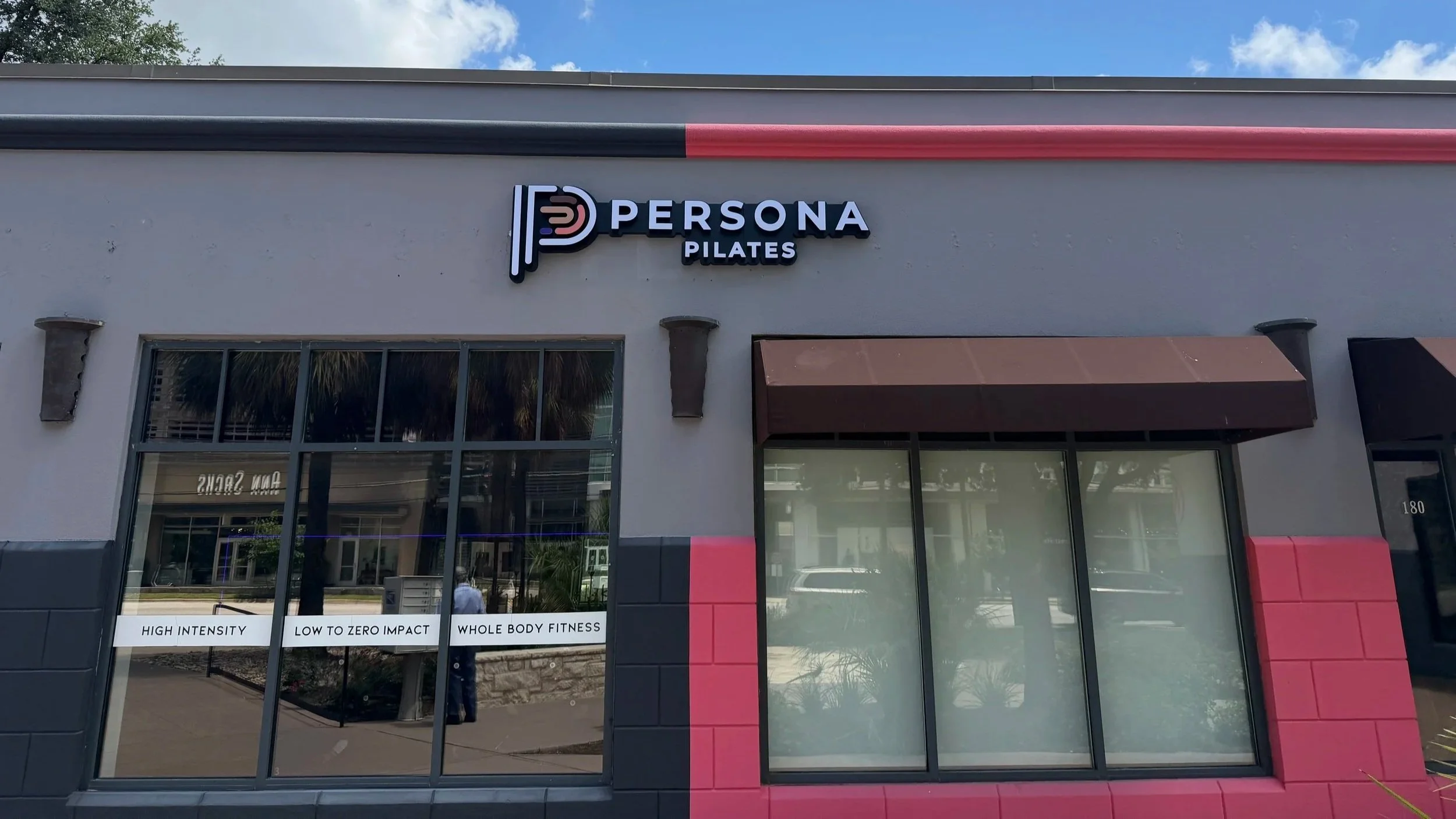 Persona Pilates Sign at the Downtown Austin location