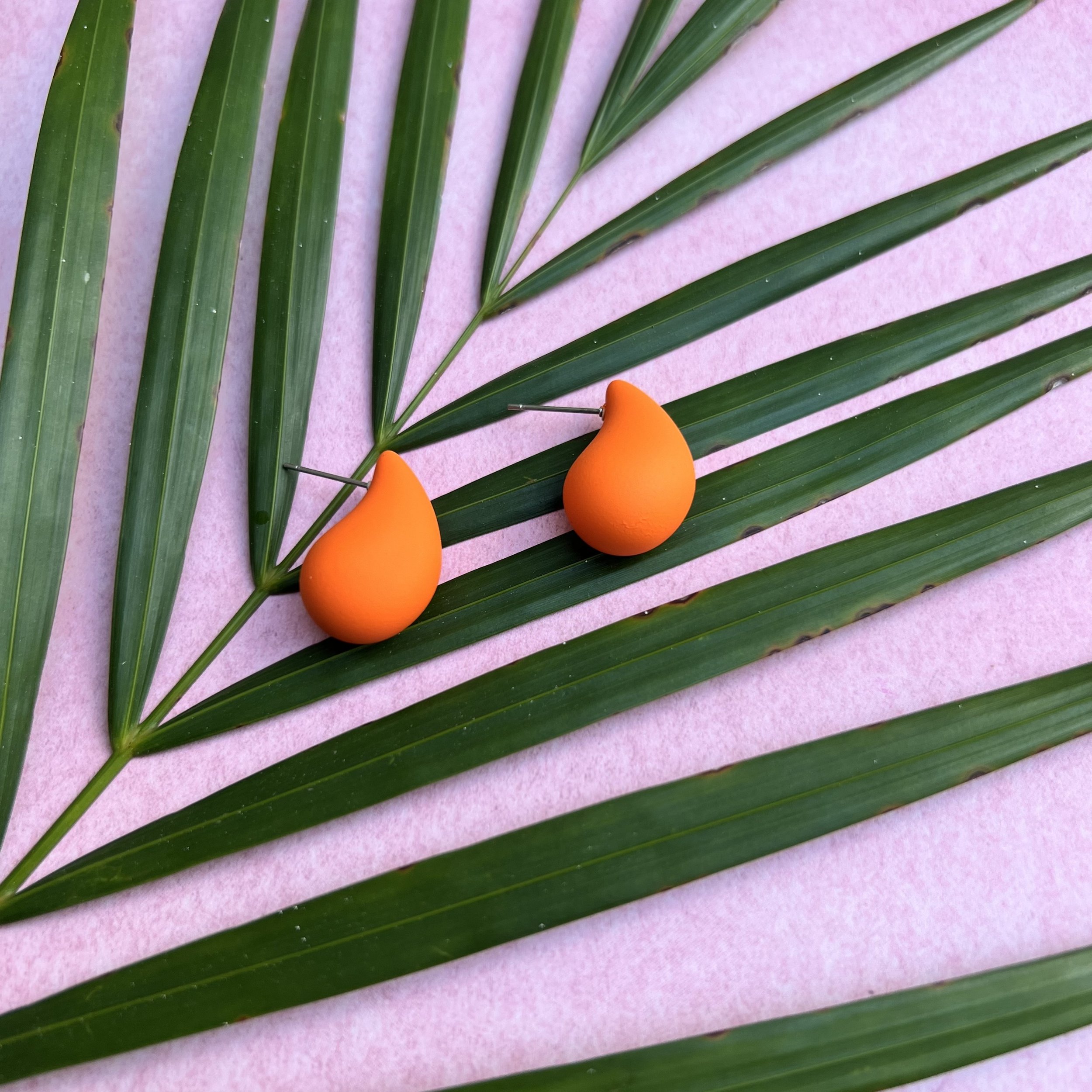 Citrus Glow Teardrop Studs