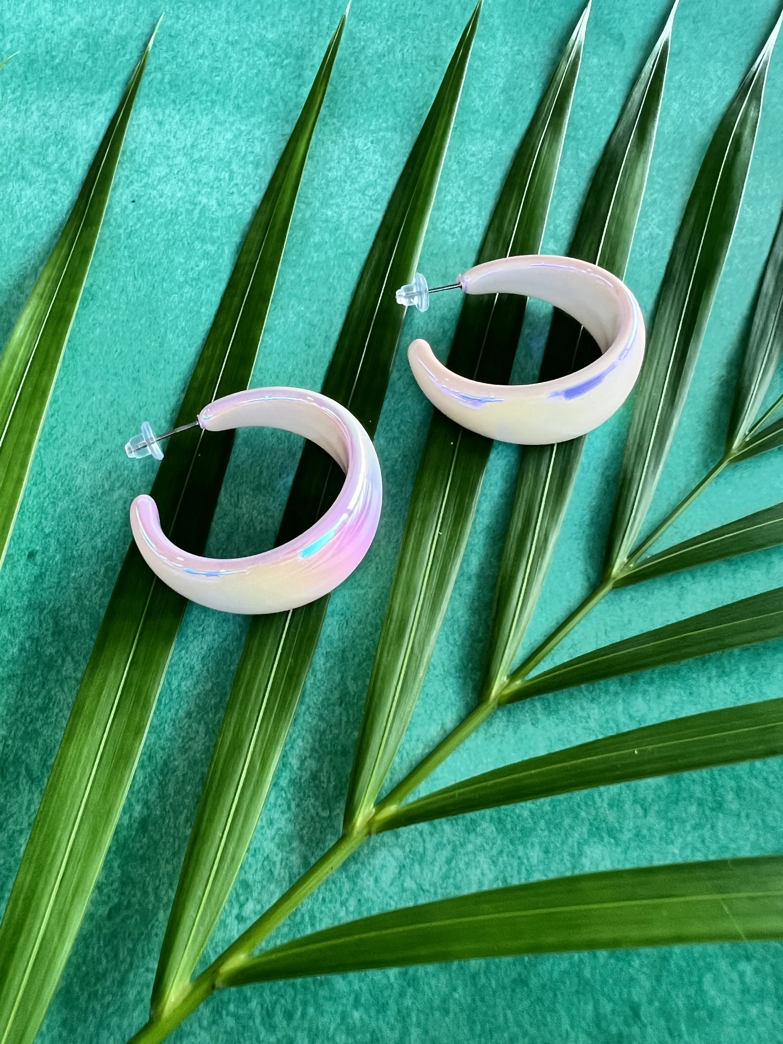 Blush Mirage Hoops