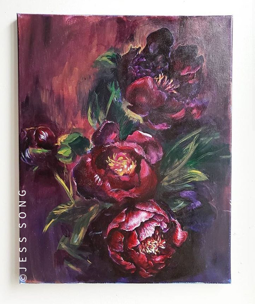 Dark peonies, 2020