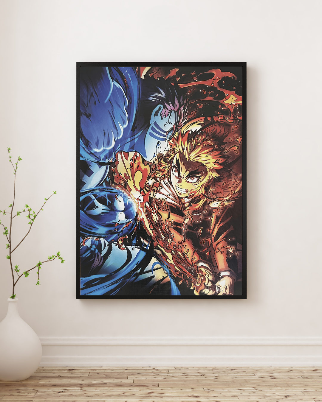 Gerahmtes Anime Poster Rengoku Akaza 30x45 cm