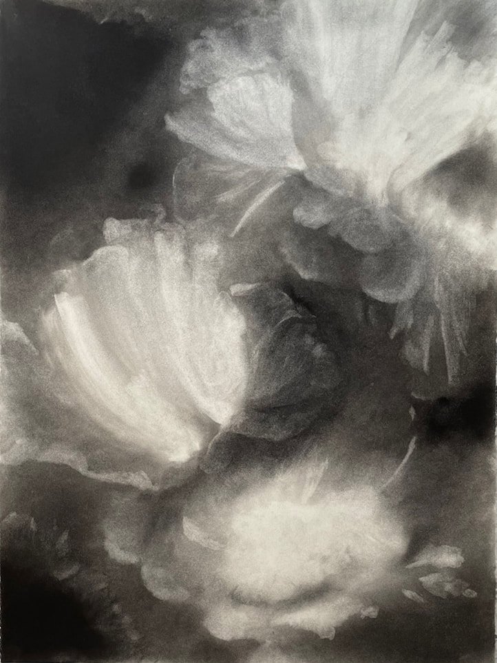  Here I Am  
2022 
charcoal on paper 
30 x 22 inches