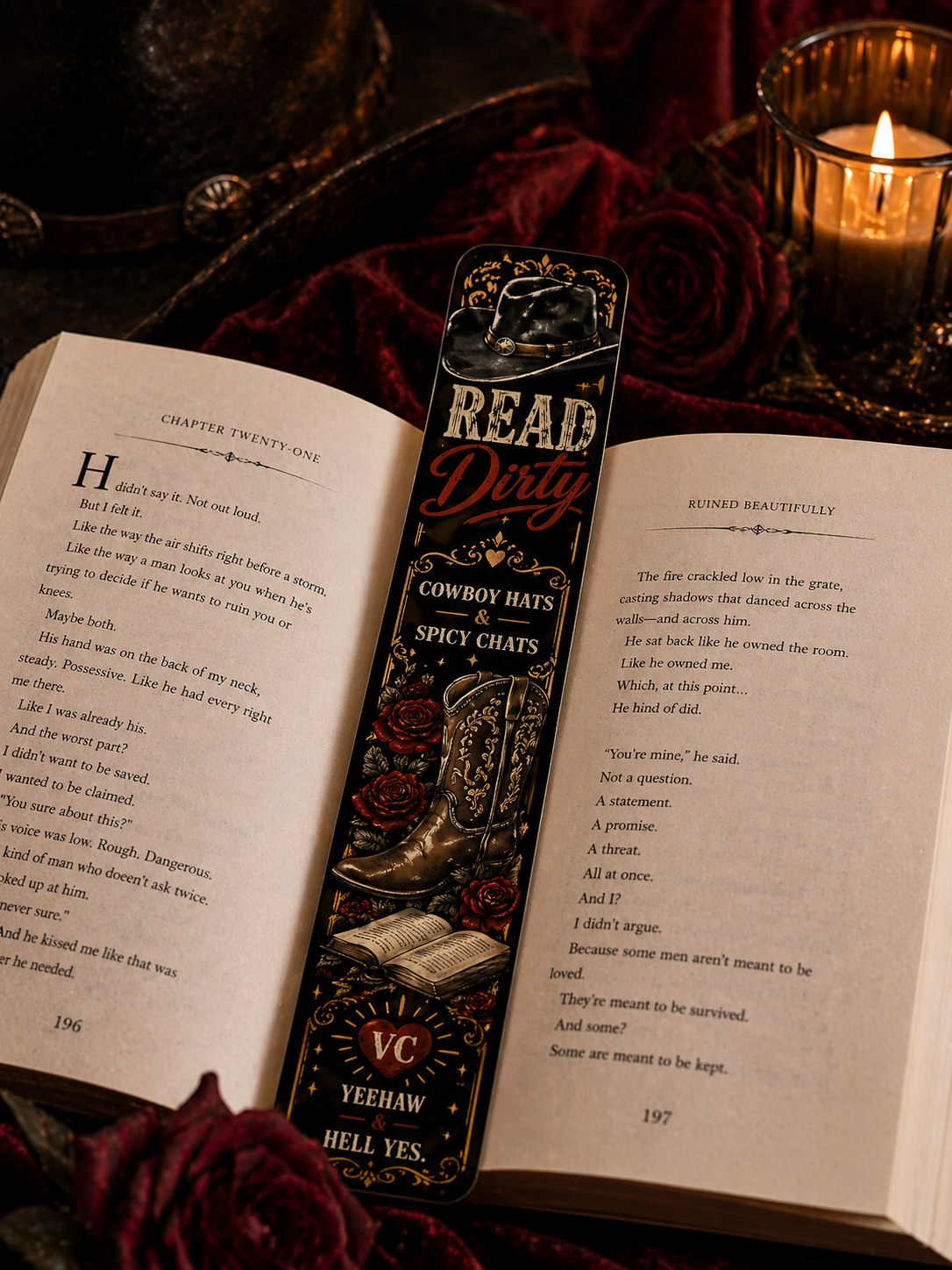 Read Dirty – Velvet Cover Metal Bookmark