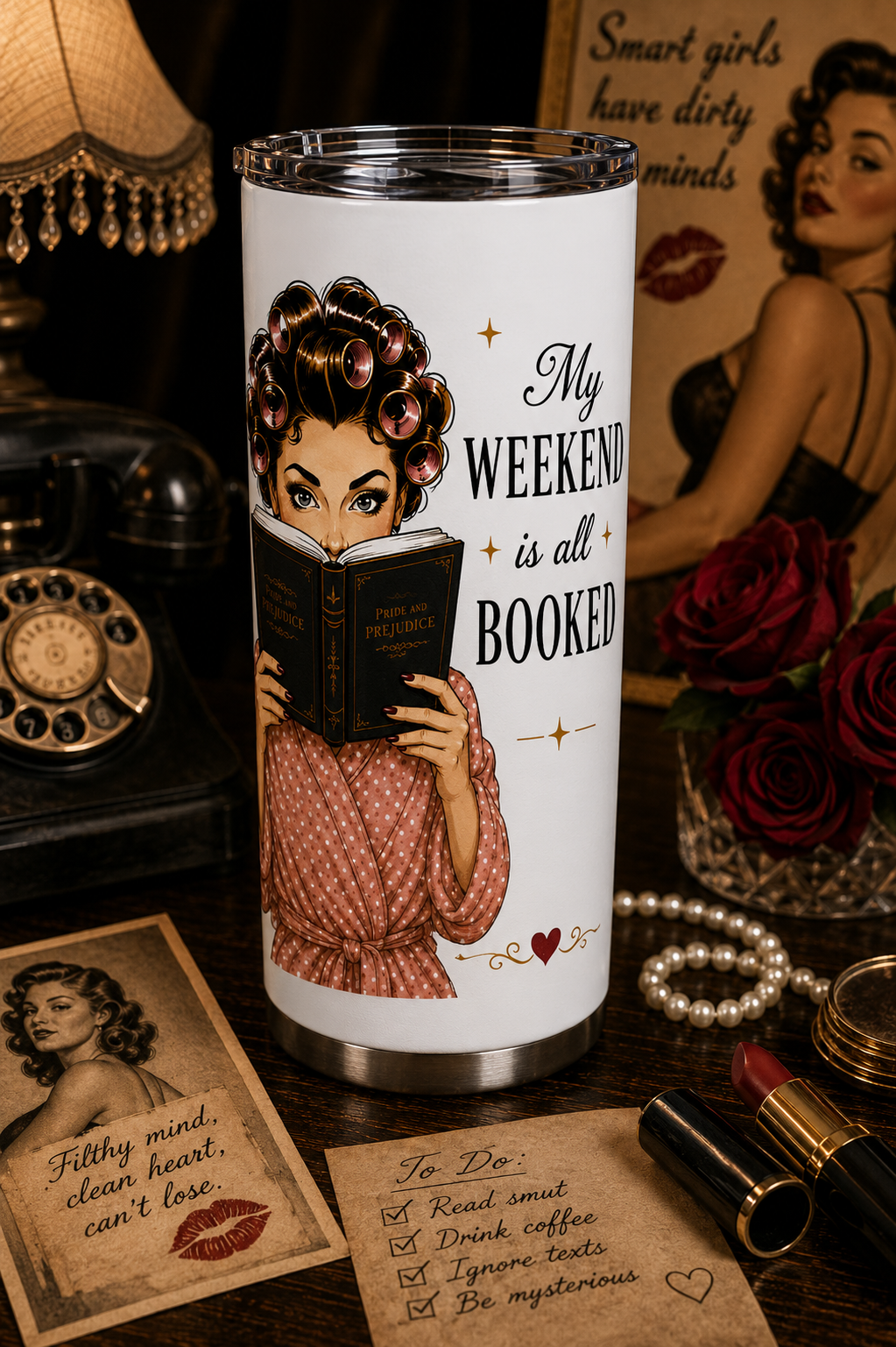 My Weekend Is All Booked™ | 20 oz Skinny Tumbler