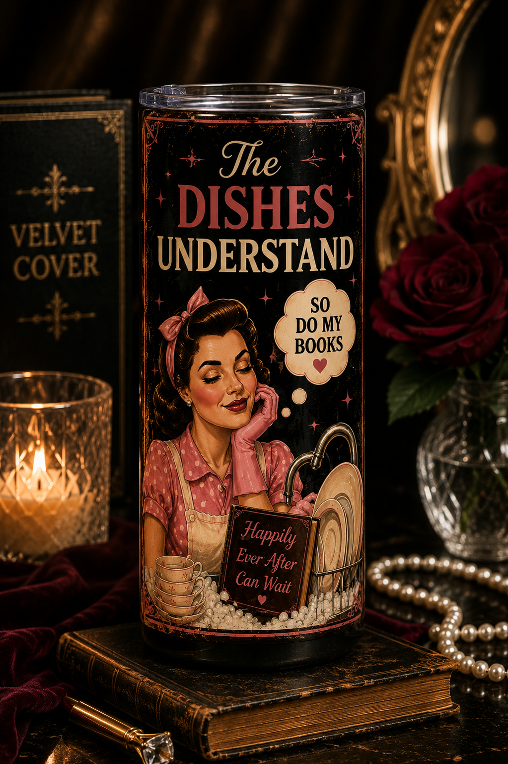The Dishes Understand, So Do My Books™ | 20 oz Skinny Tumbler