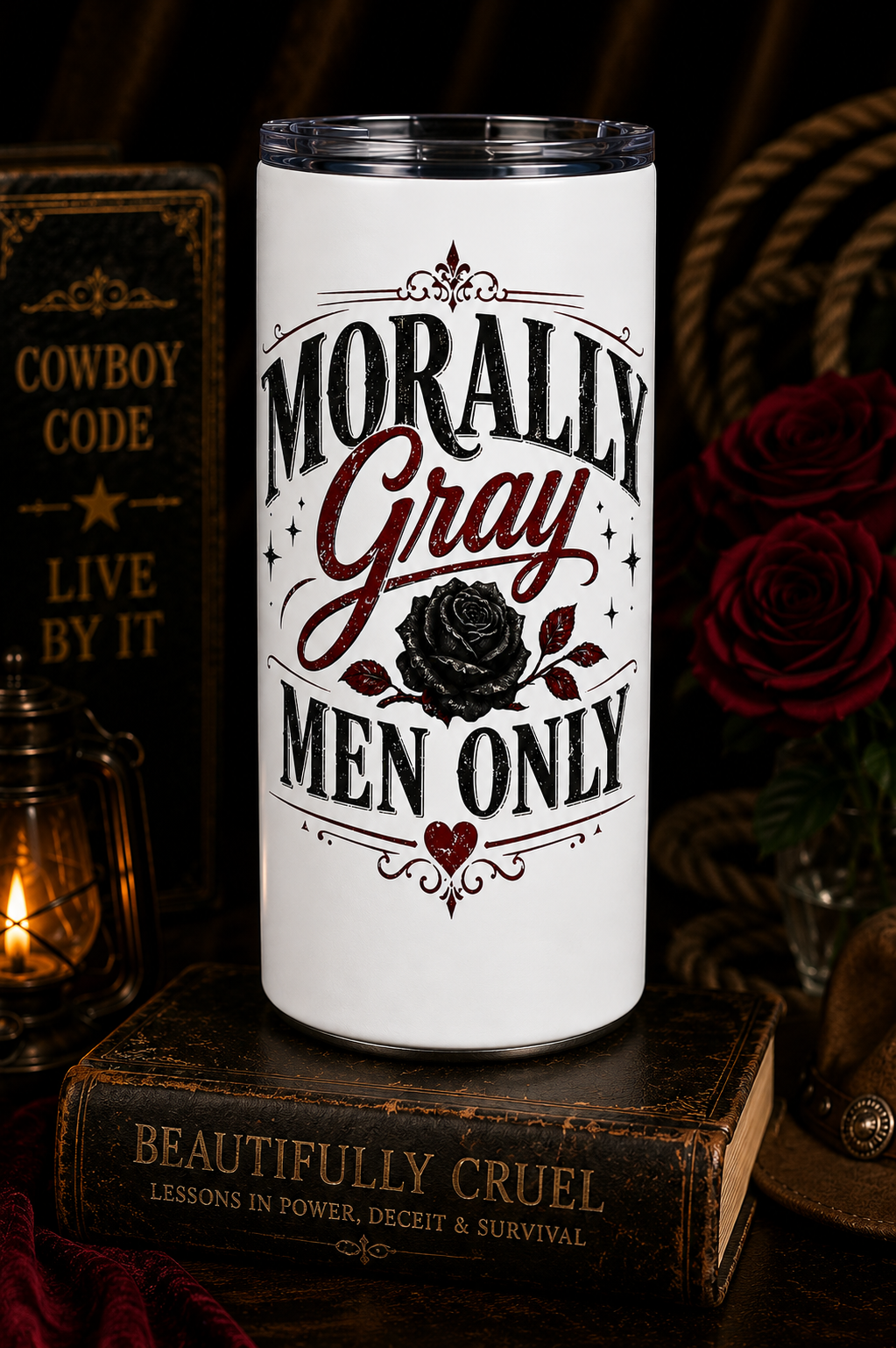 Morally Gray Men Only™ | 20 oz Skinny Tumbler