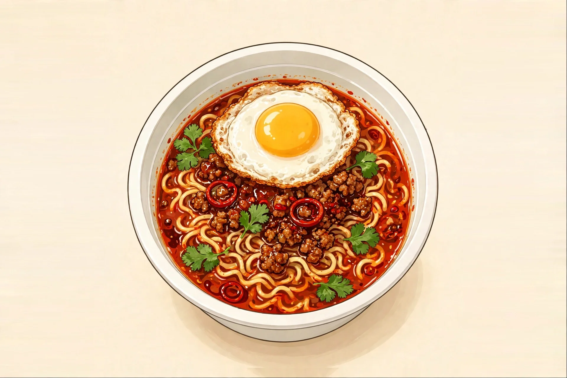 Spicy step 3: finished bowl