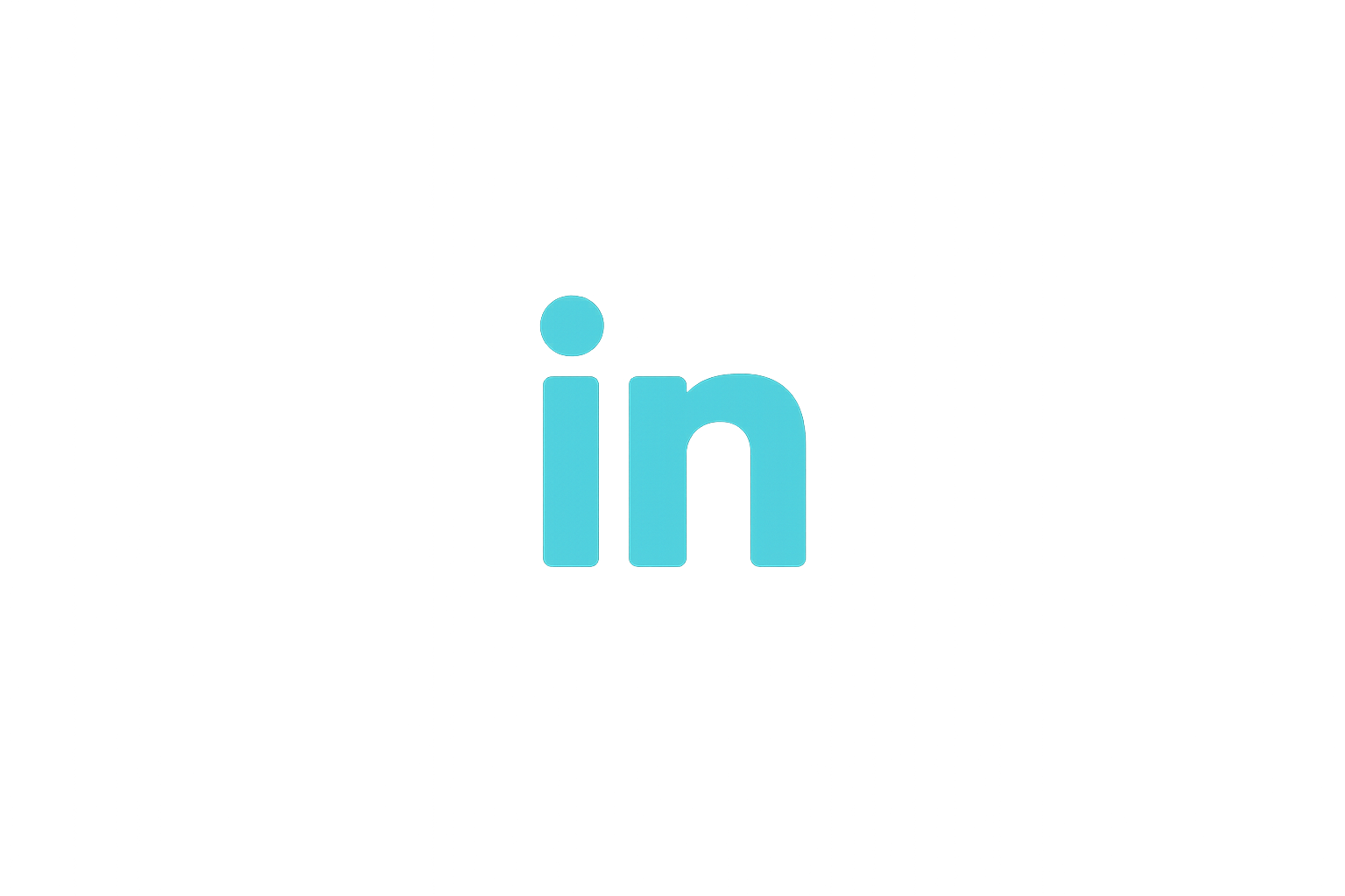 LinkedIn logo glowing with a blue hue on a blurred background.