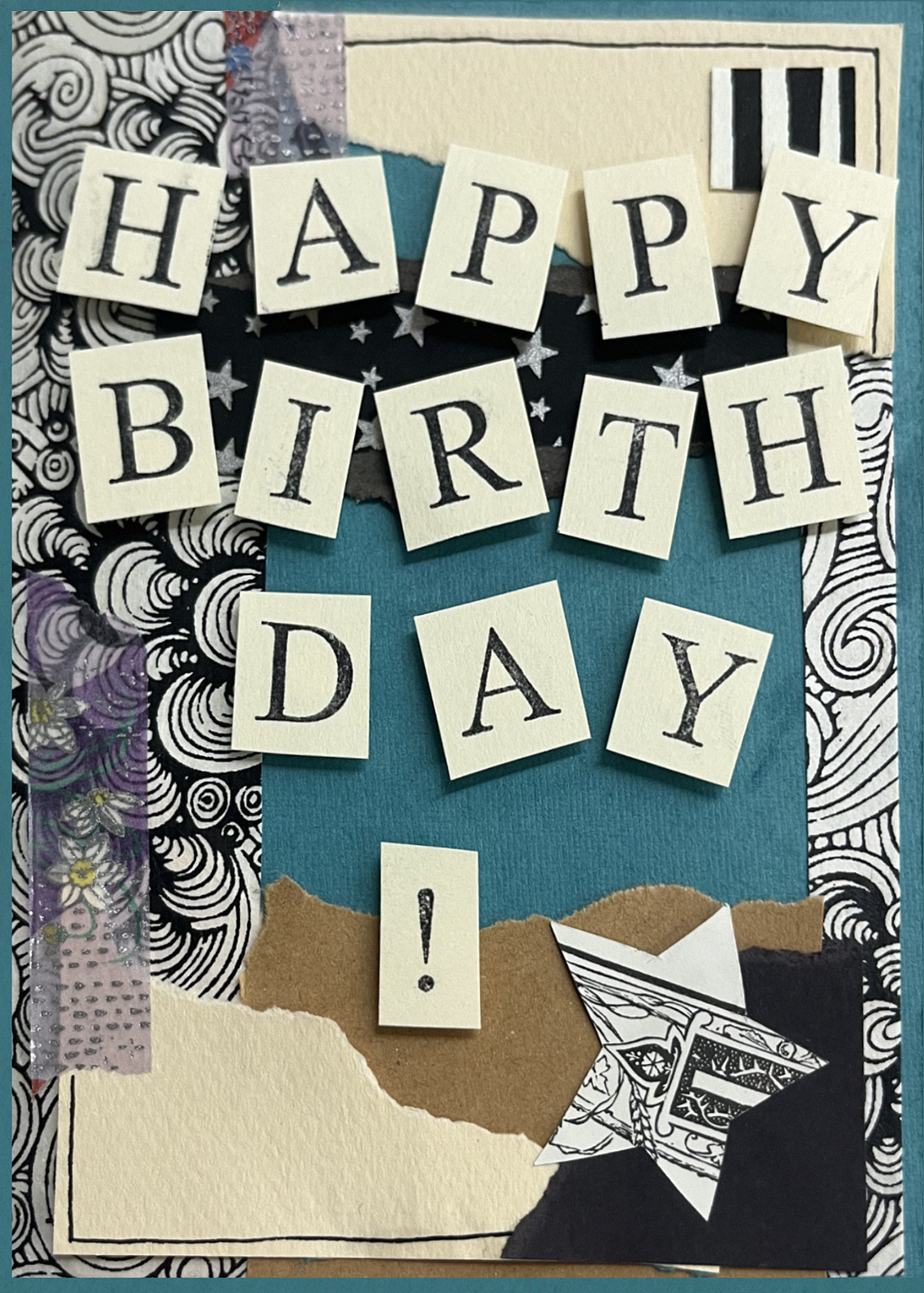 happy birthday handmade greeting card