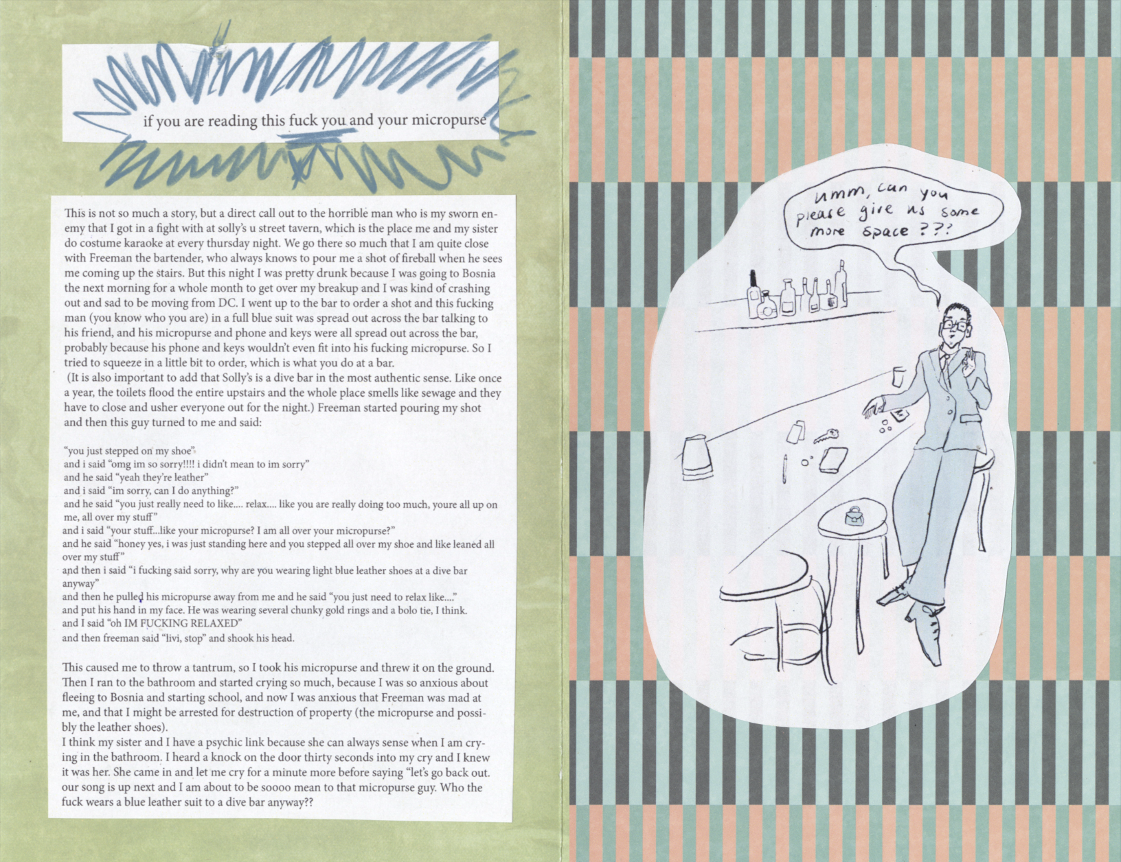 shits & giggles zine page 6-7