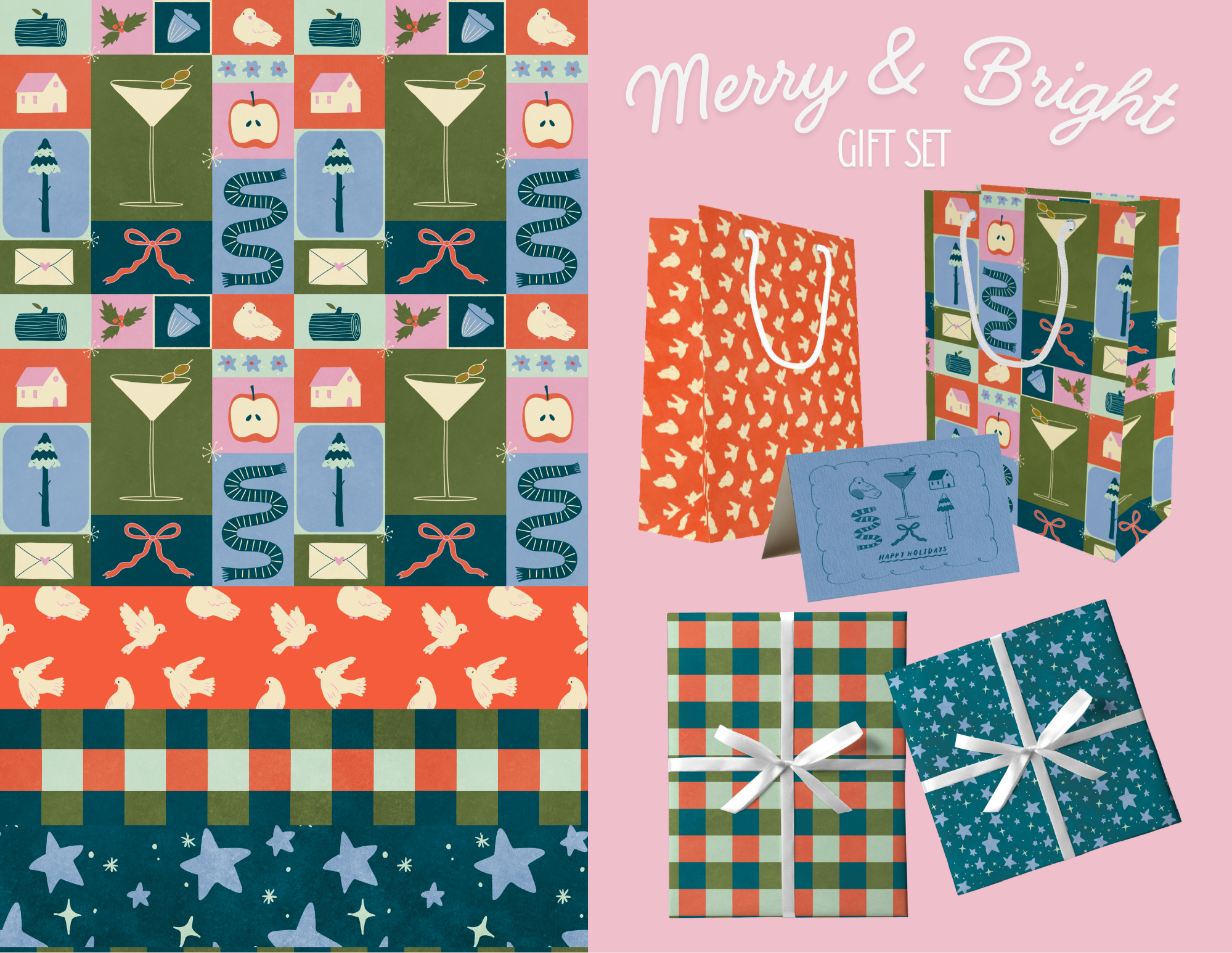merry & bright pattern collection