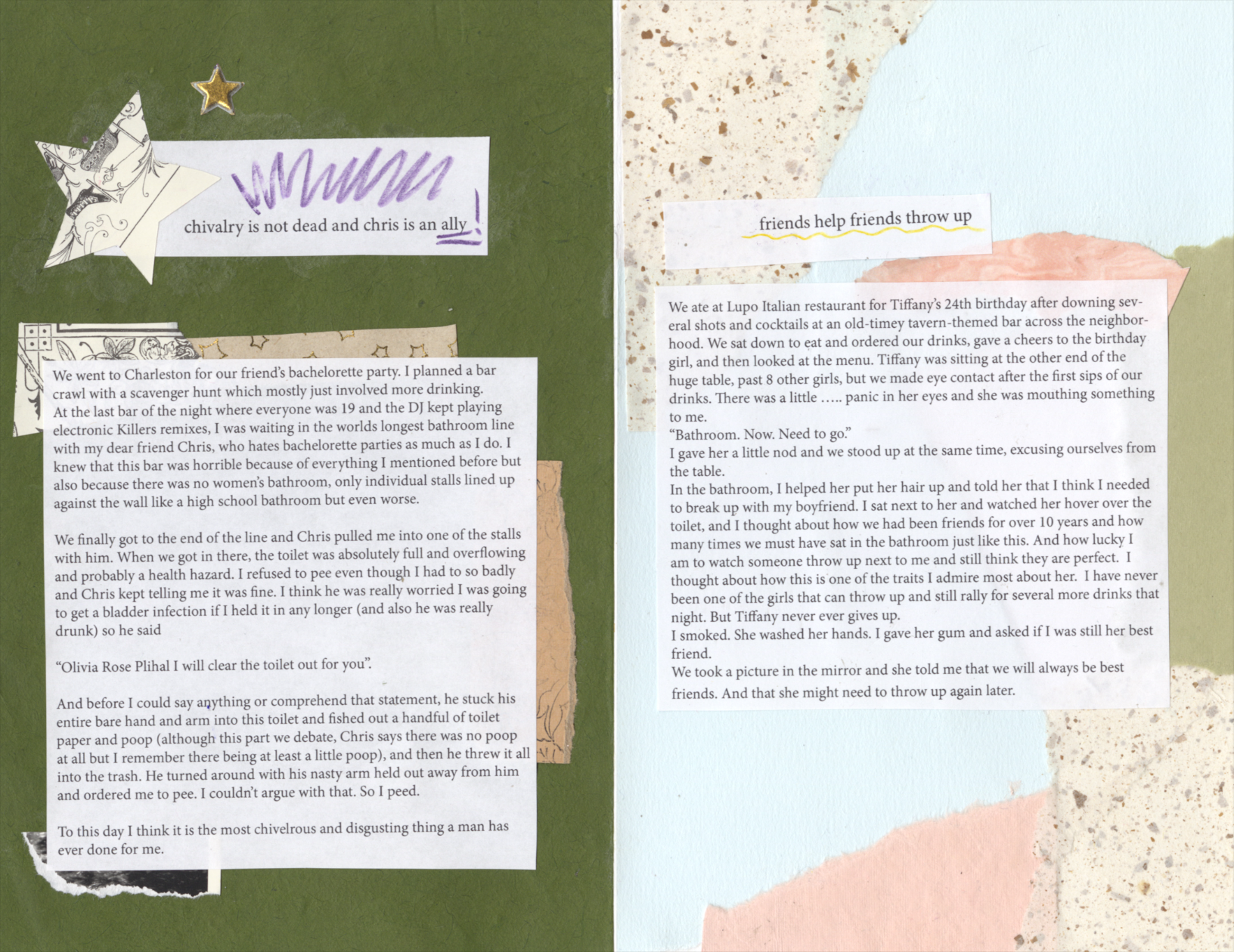 shits & giggles zine page 5-6
