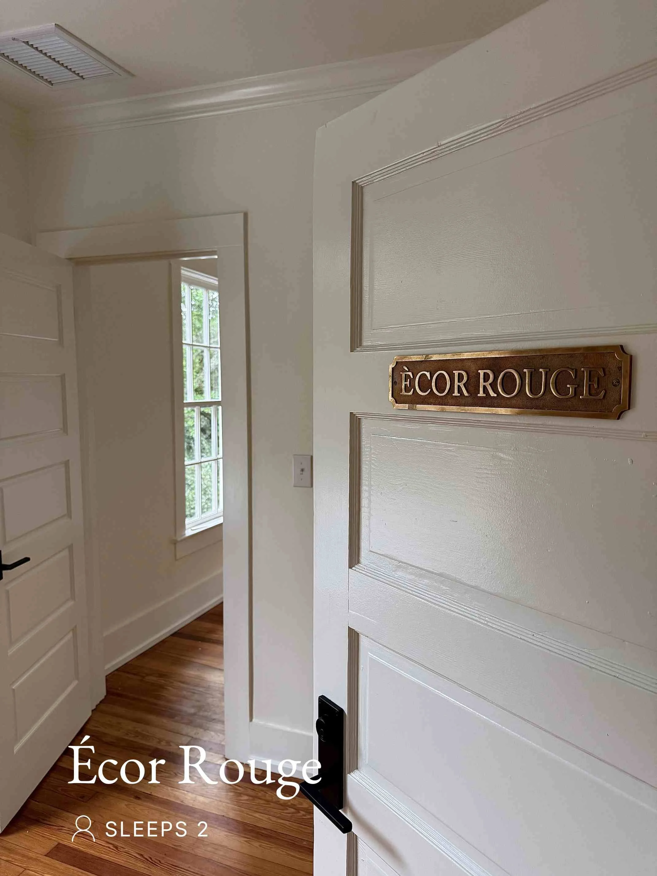 Door to the room in one of the hotels in Fairhope, AL