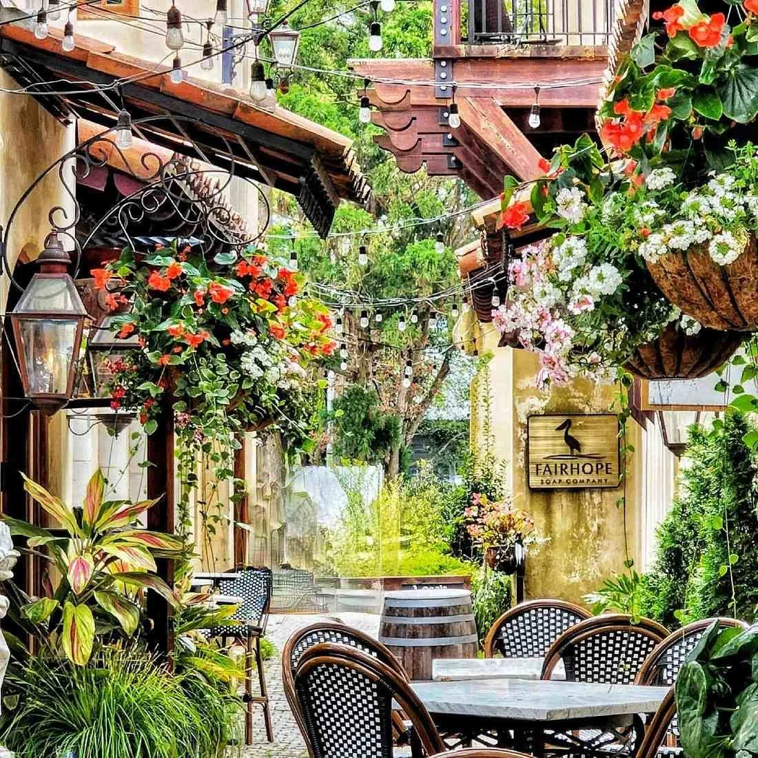 An alleyway on Fairhope Avenue where shopping is a thing to do