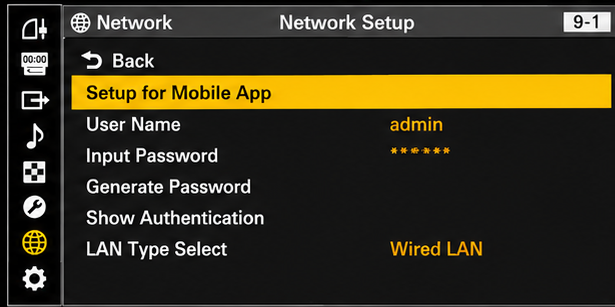 Sony BURANO Network Setup