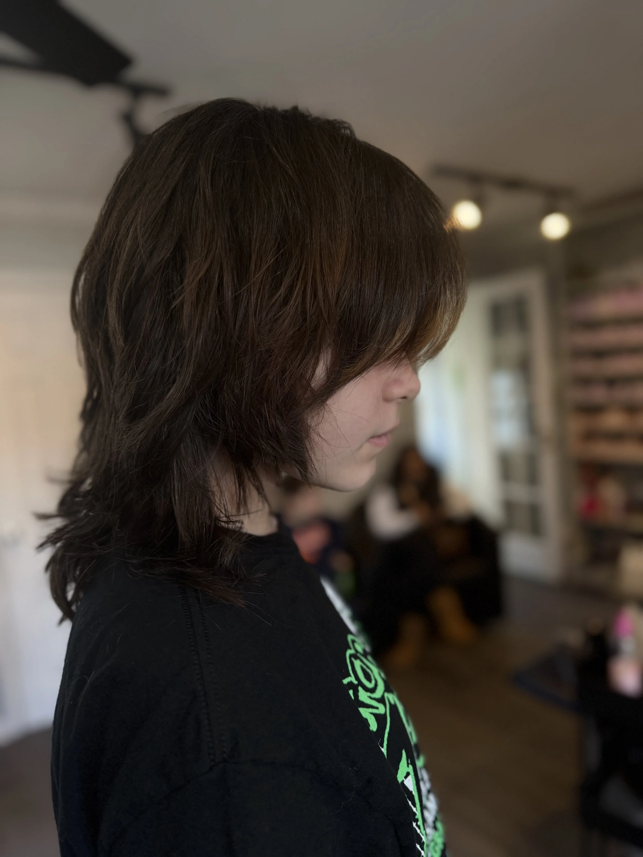 Wolf cut alternative haircut