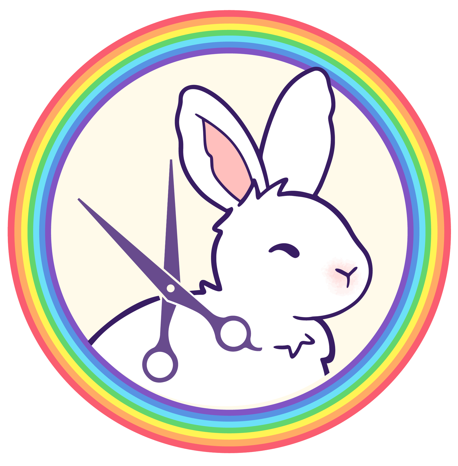 RAINBOW RABBIT HAIR