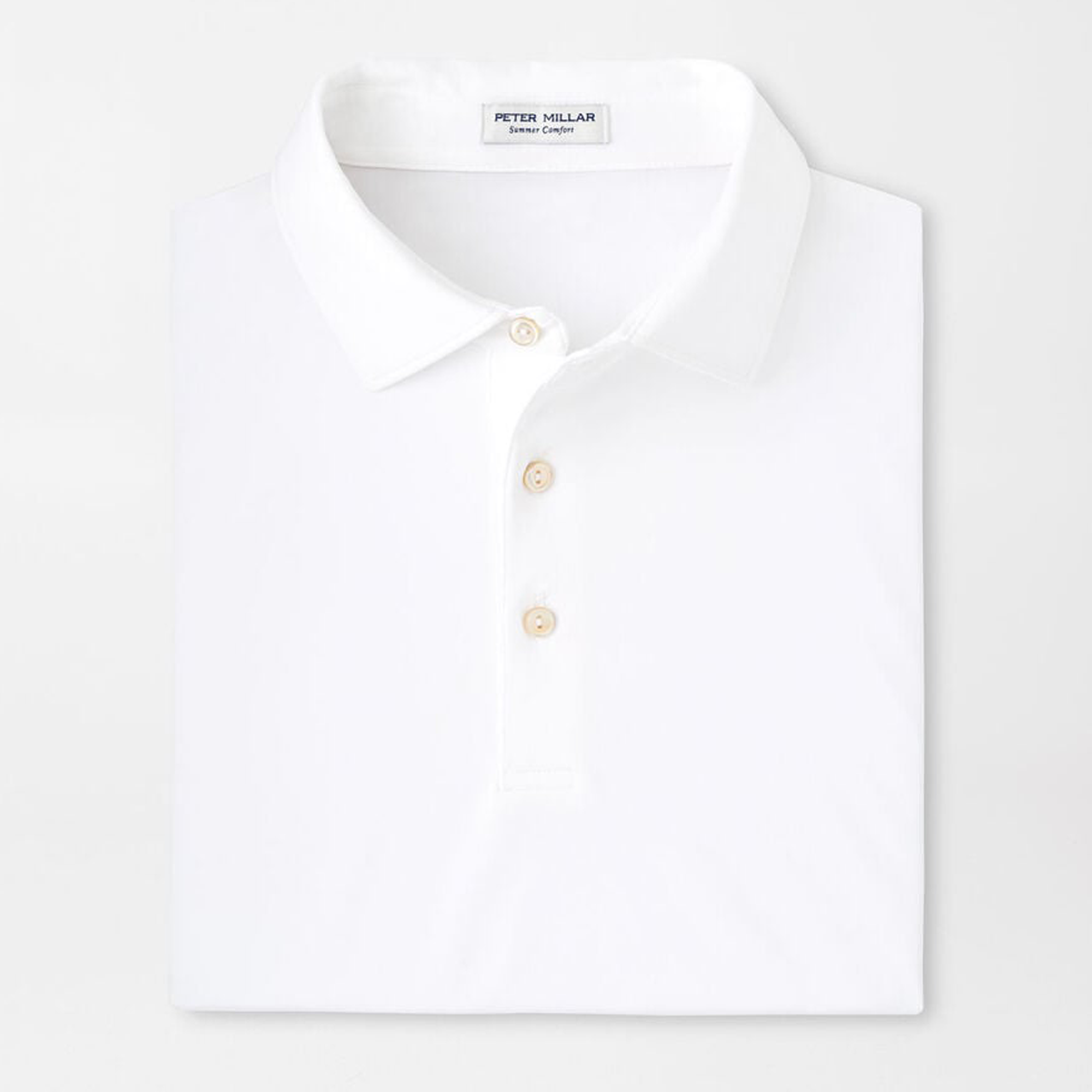 Peter Millar Solid Performance Jersey Polo - White