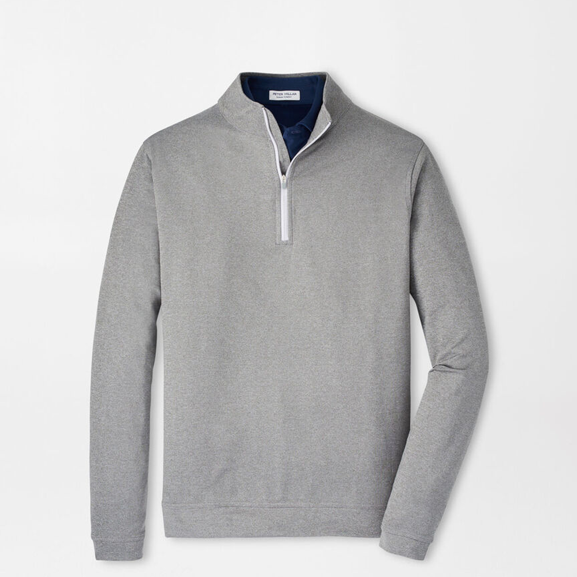 Peter Millar Perth Melange Performance Quarter-Zip - Smoke