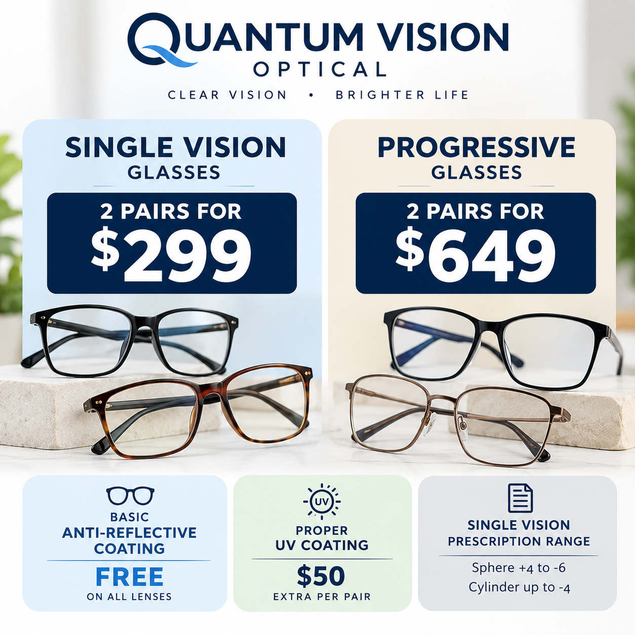 2 PAIR PROMO-GET TOMMY AND HUGO FRAME