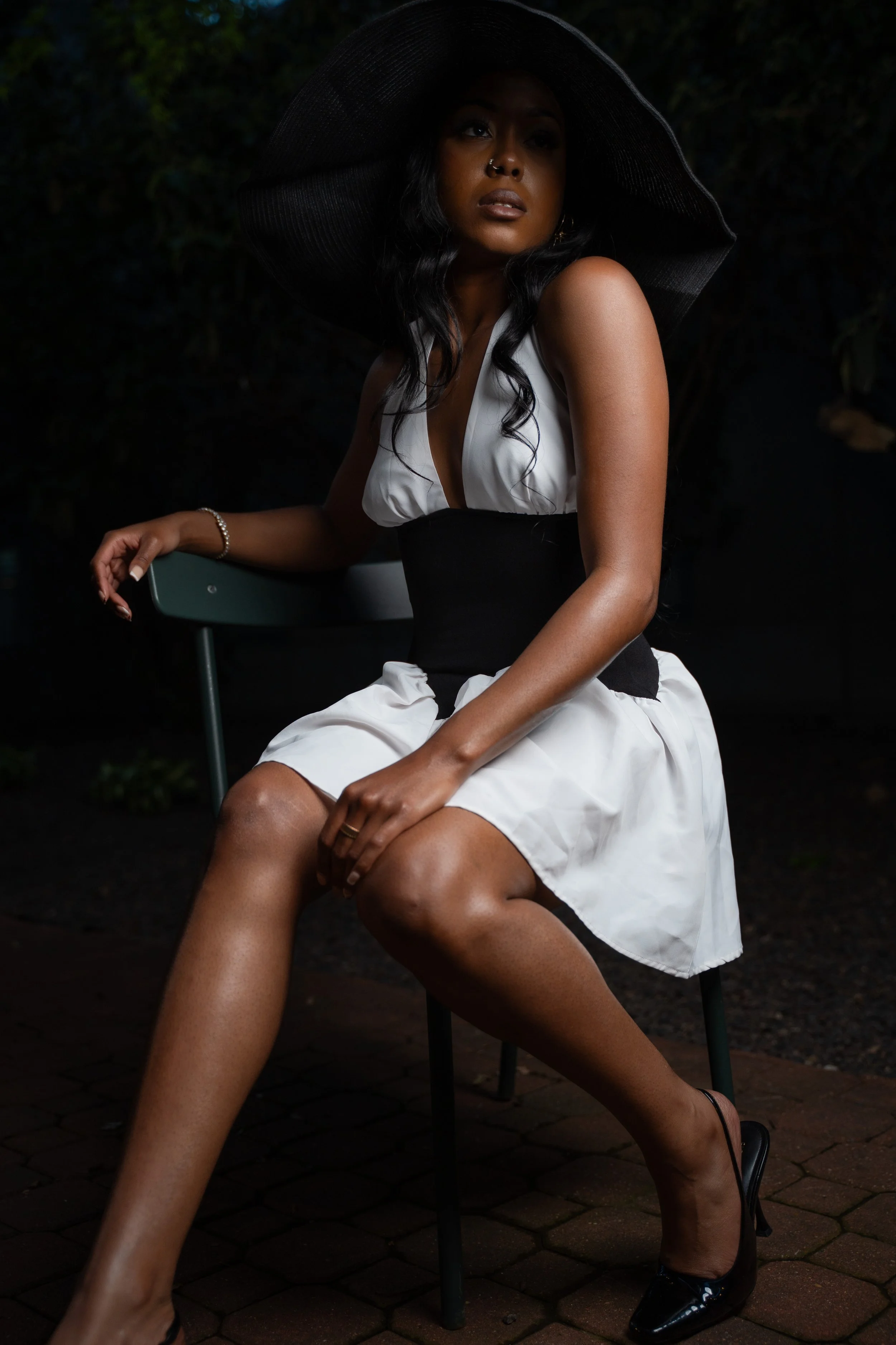 Cinematic shadows portrait