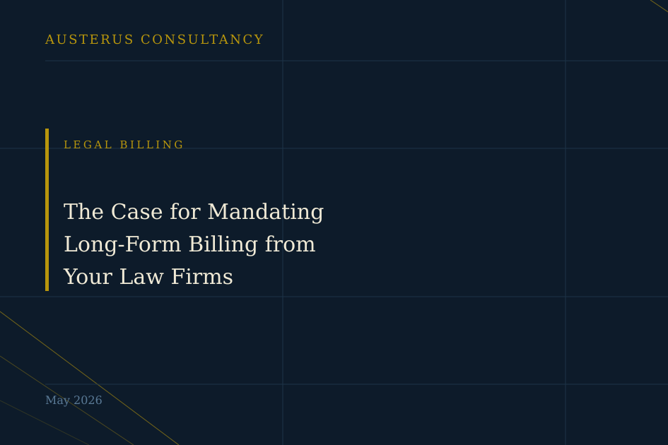 The Case for Mandating Long-Form Billing from Your Law Firms