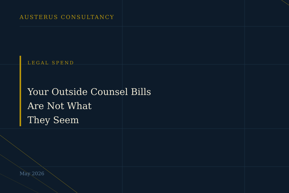 Your Outside Counsel Bills Are Not What They Seem