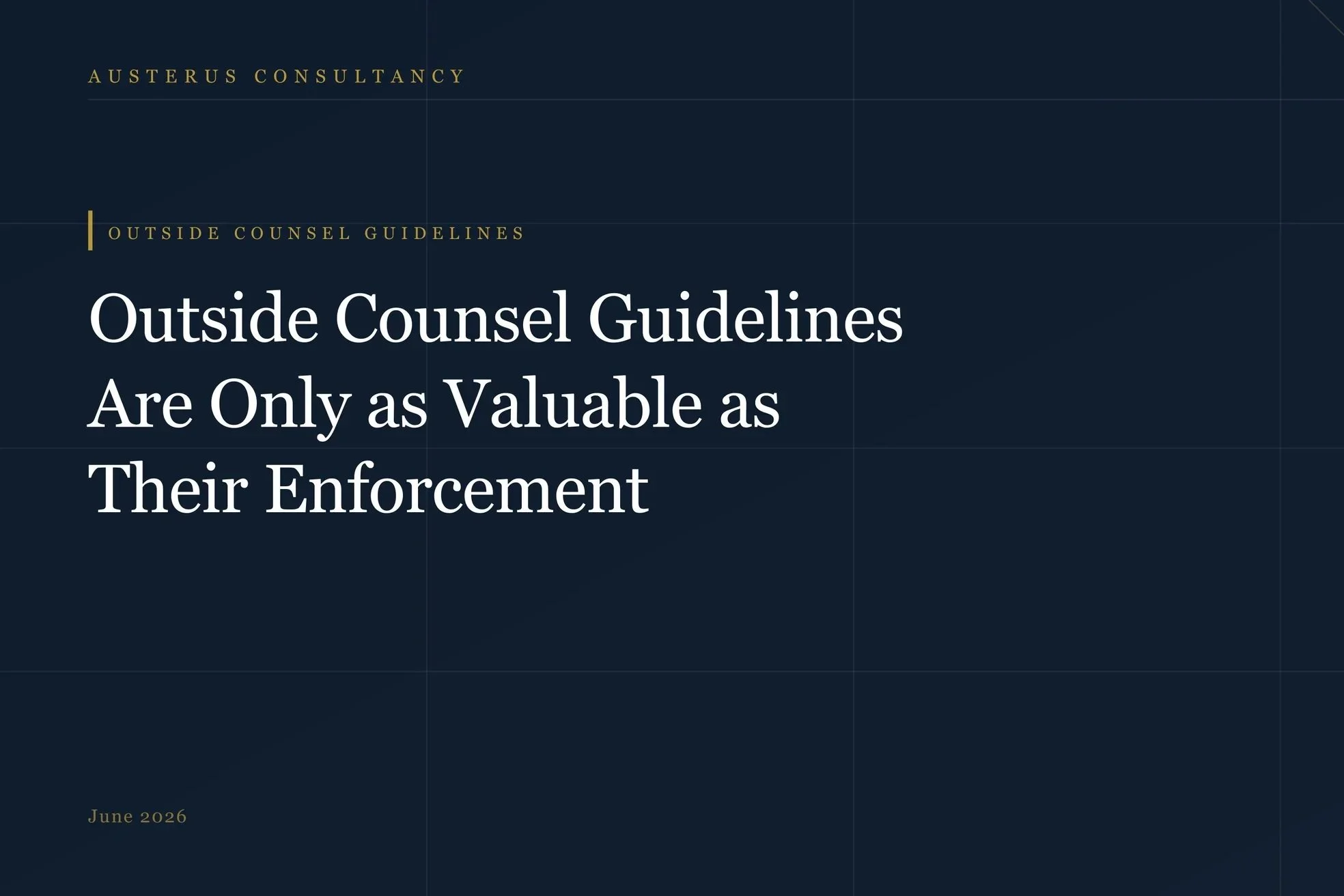 Enforcing OCG’s 
