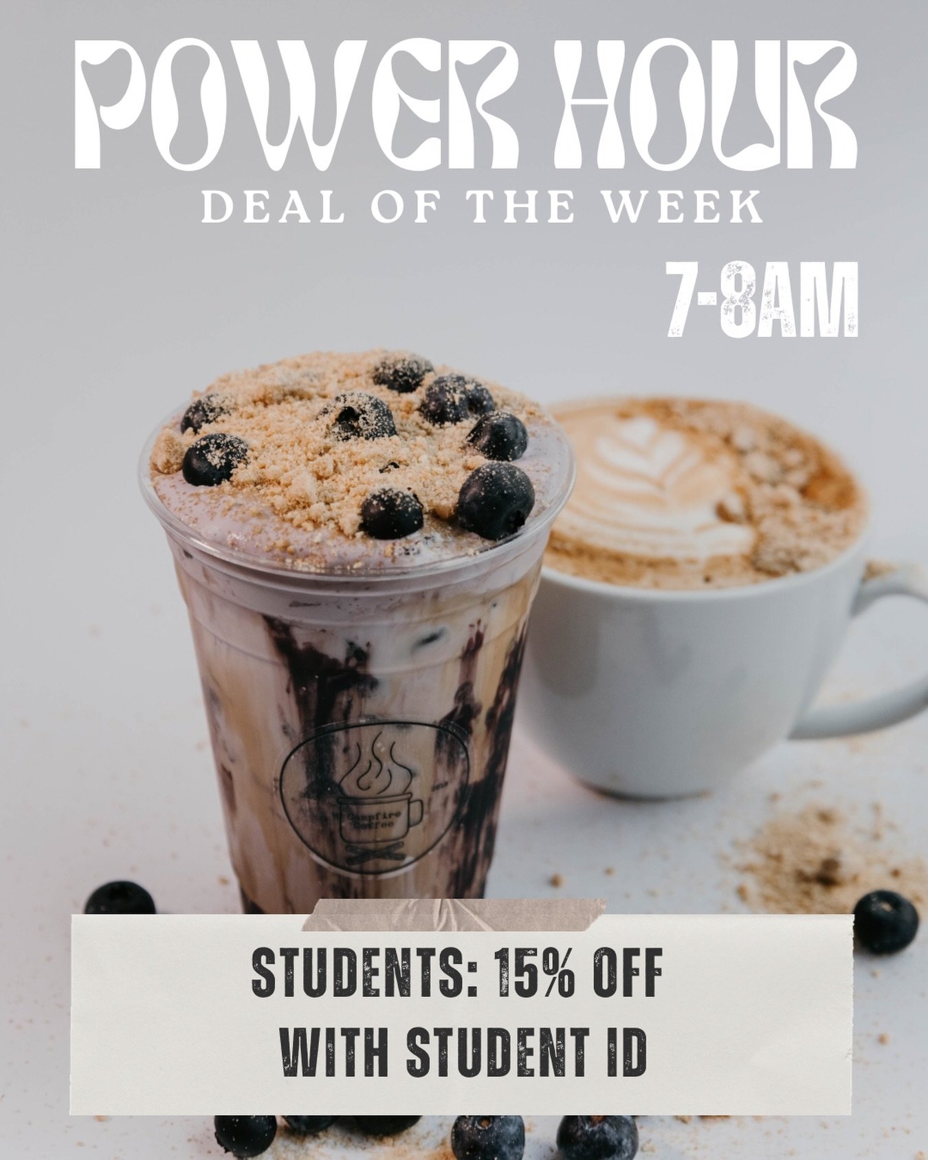 STUDENTS 📚🎓
Get this deal this week on your way to school @ 7-8AM ⚡️