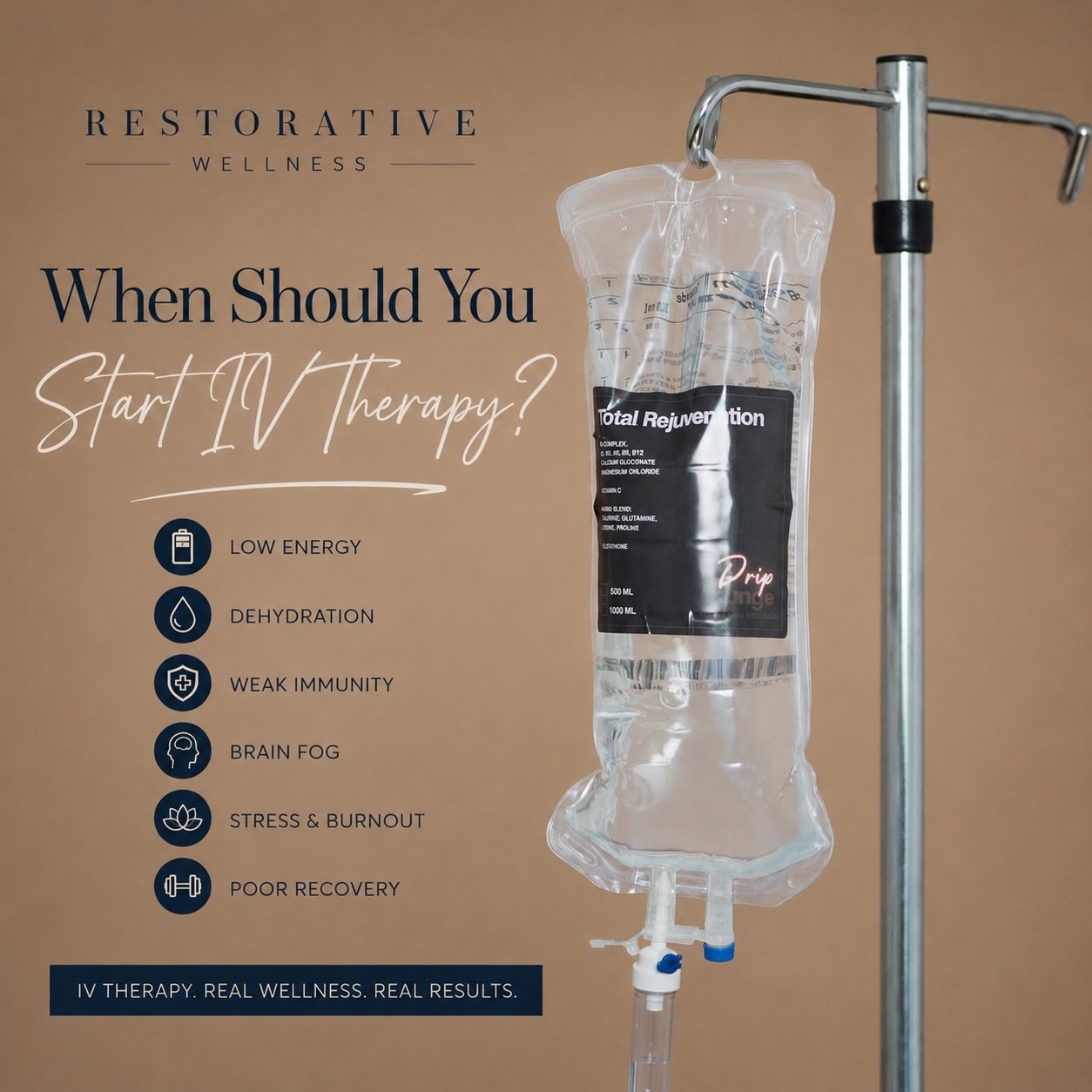 You don&rsquo;t have to wait until you feel completely depleted

Sometimes your body is already telling you it needs a little more support 👇🏻

If you&rsquo;re feeling:
&rarr; Low energy despite sleeping
&rarr; Dehydrated or run down
&rarr; Mentally