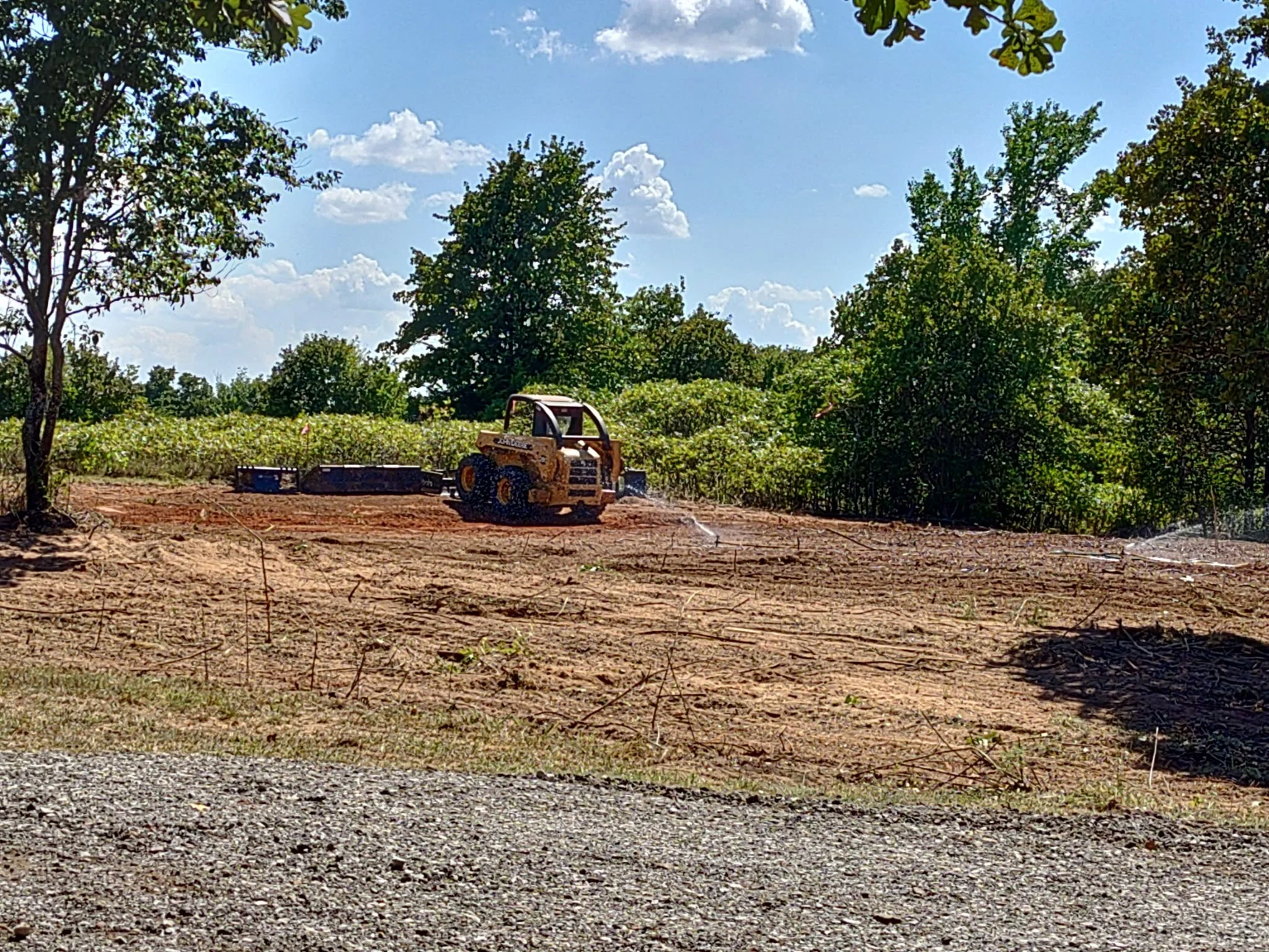 During Photo of a clearing / Building pad in Luther, Oklahoma 