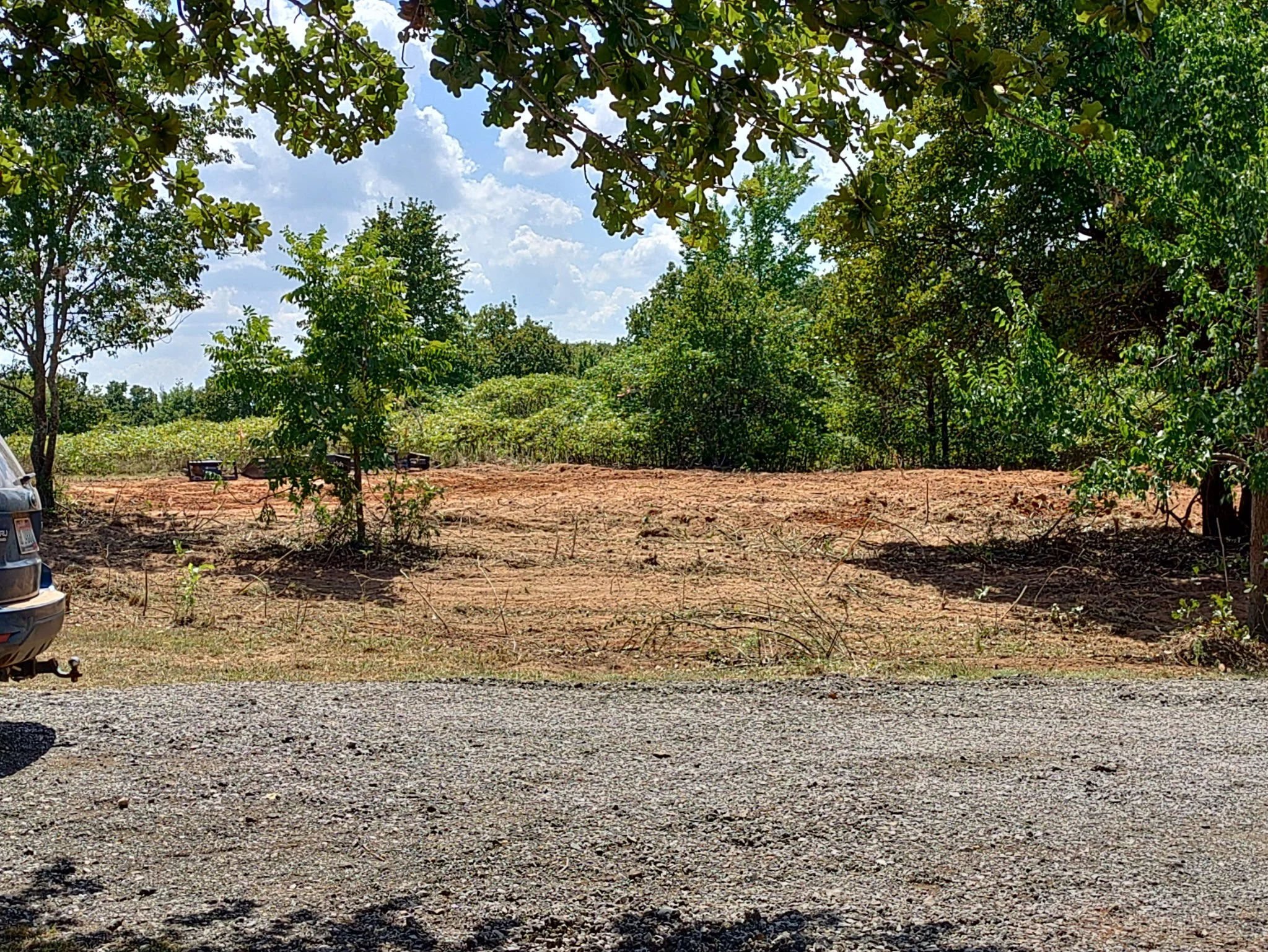 During Photo of a clearing / Building pad in Luther, Oklahoma 