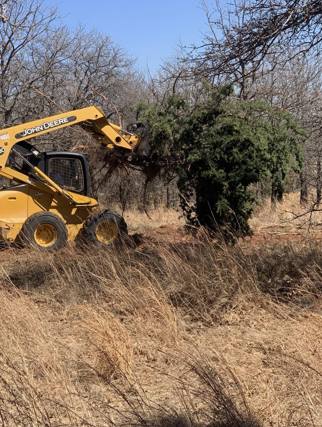Westie enterprises has multiple machines to handle land clearing jobs.