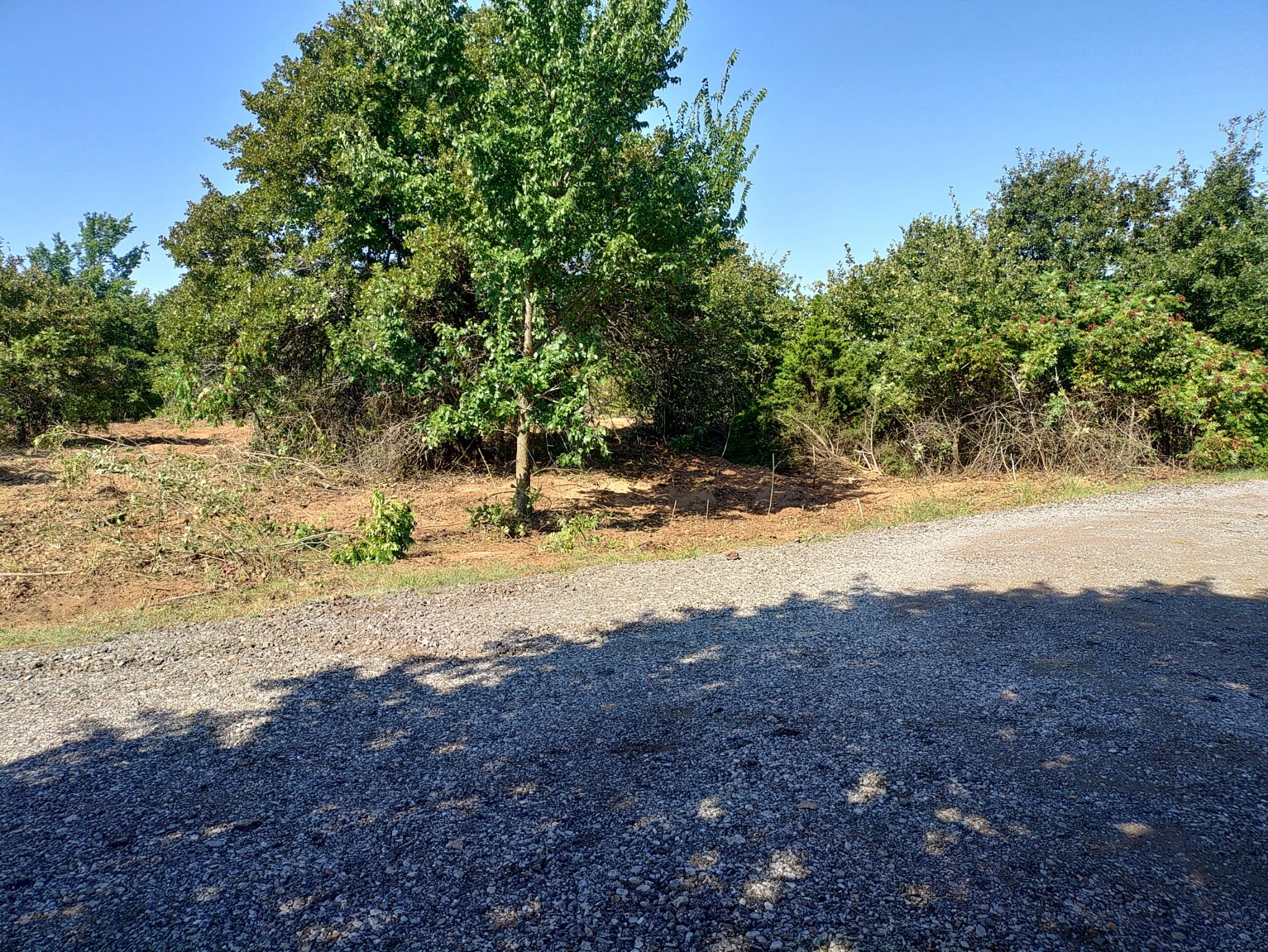 During Photo of a clearing / Building pad in Luther, Oklahoma 