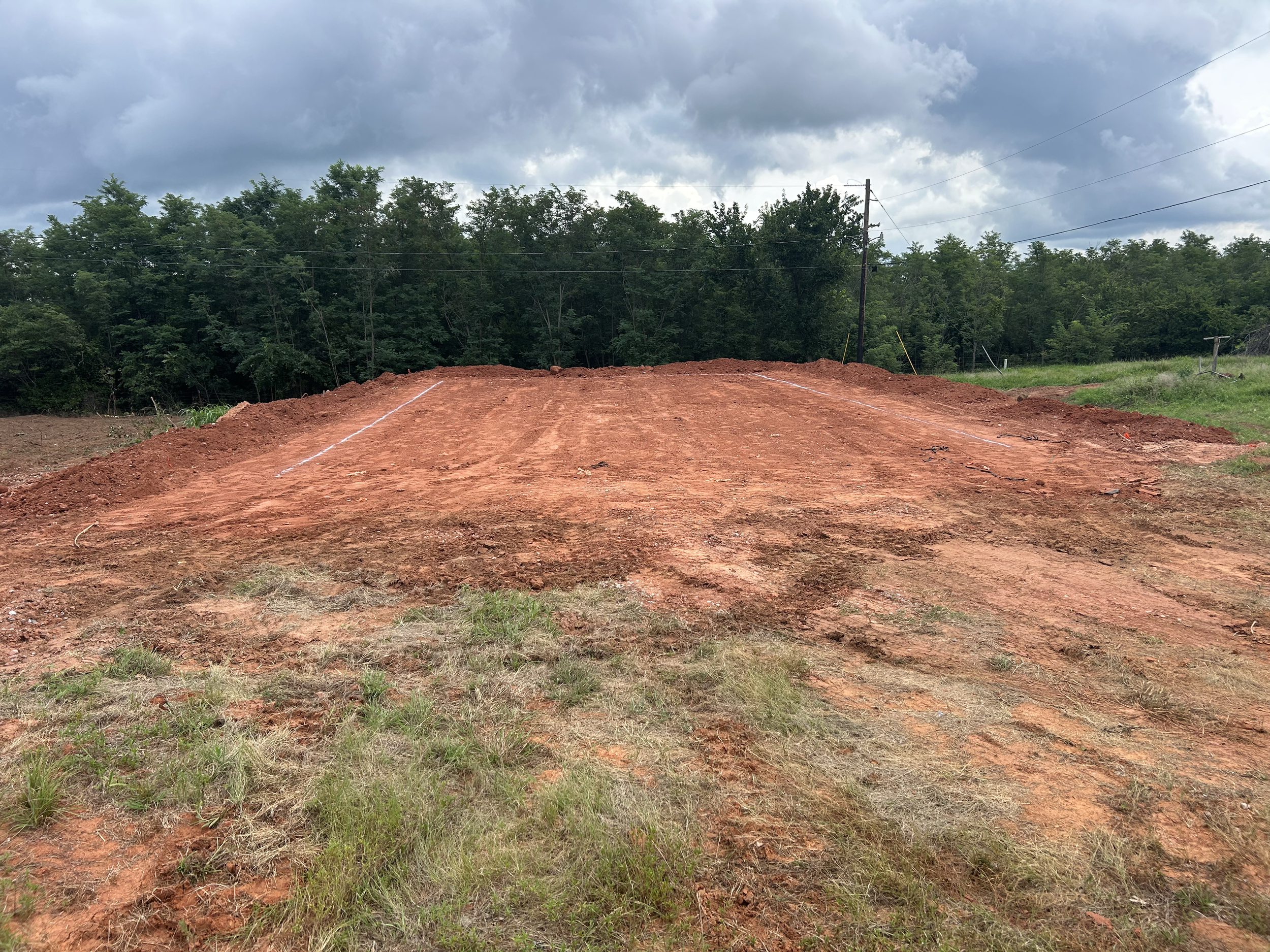 Homesite prep for a high-stack style foundation Luther, Oklahoma 