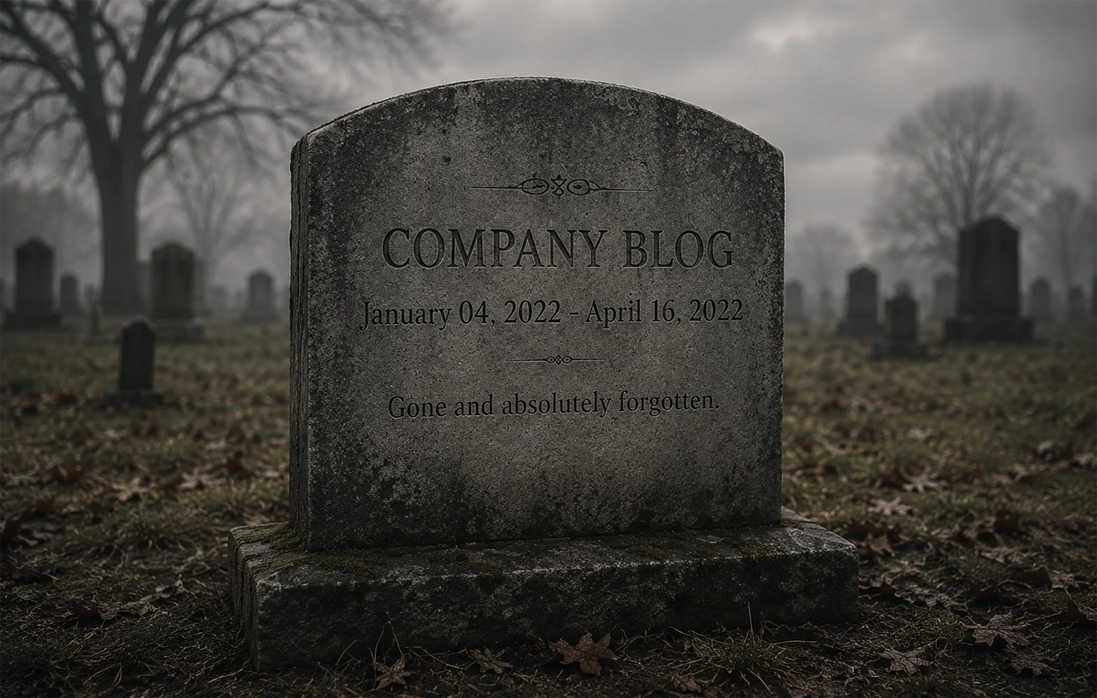 Studio Note #50: The Internet Is a Graveyard of Abandoned Company Blogs.