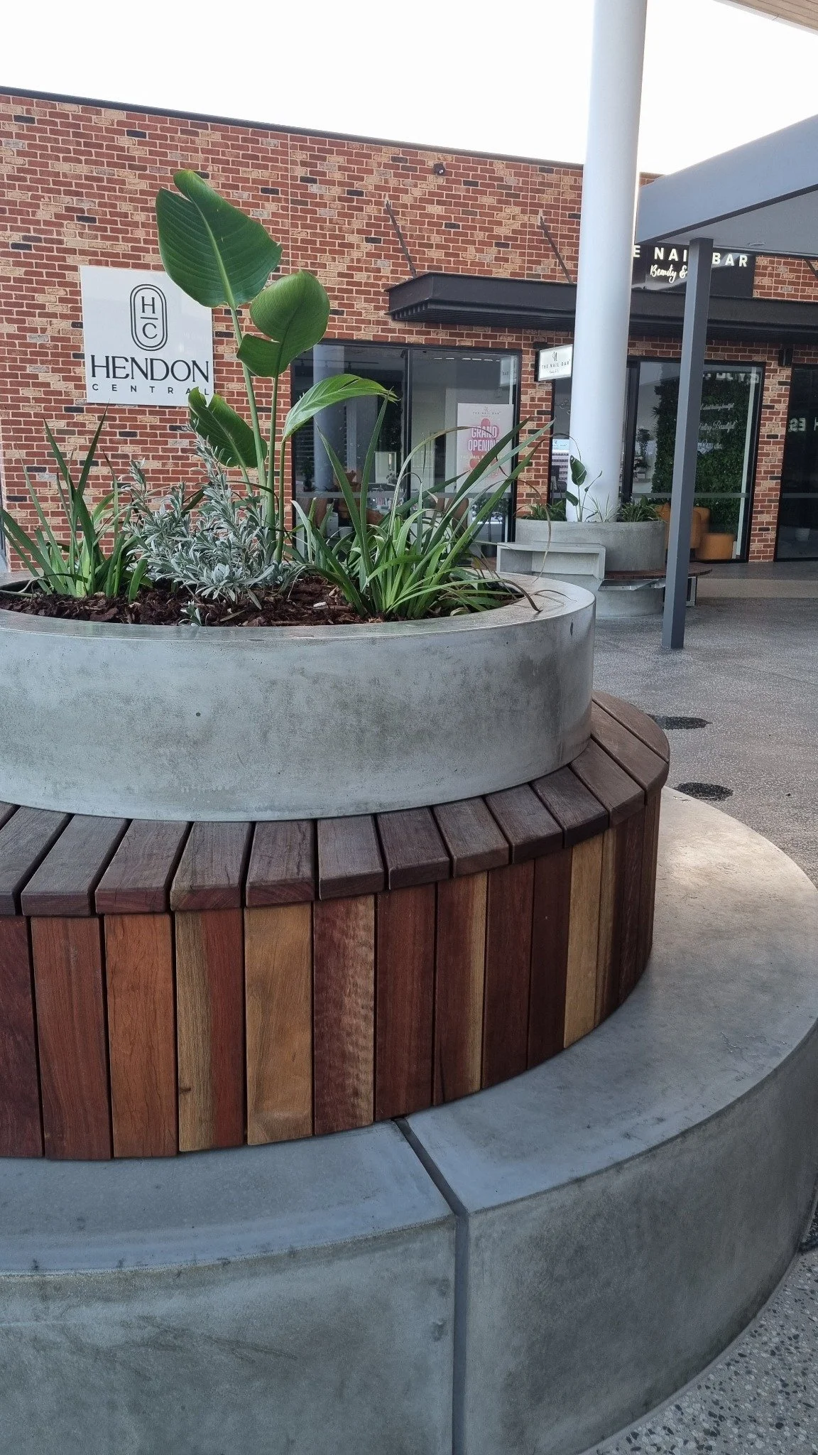 Commercial street scaping works, street furniture and custom planter box projects