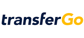 TransferGo logo with black text 'transfer' and yellow text 'Go'
