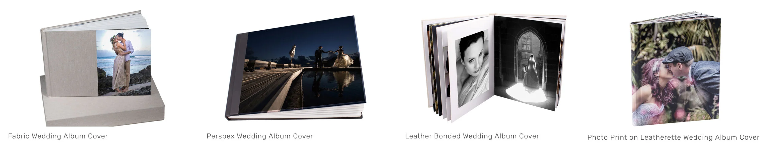 Choose your wedding album size, album cover, number of pages and style