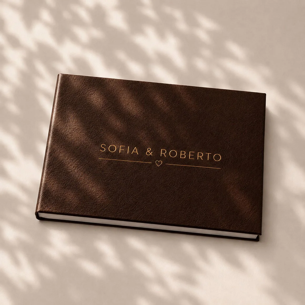best leather wedding album