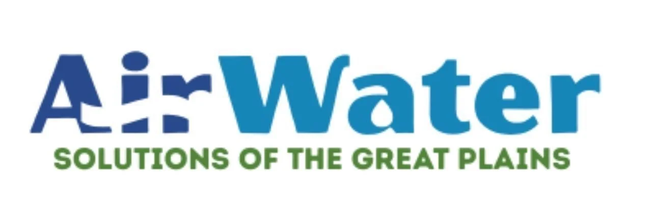 Logo of Air Water with the slogan 'Solutions of the Great Plains' in green text.