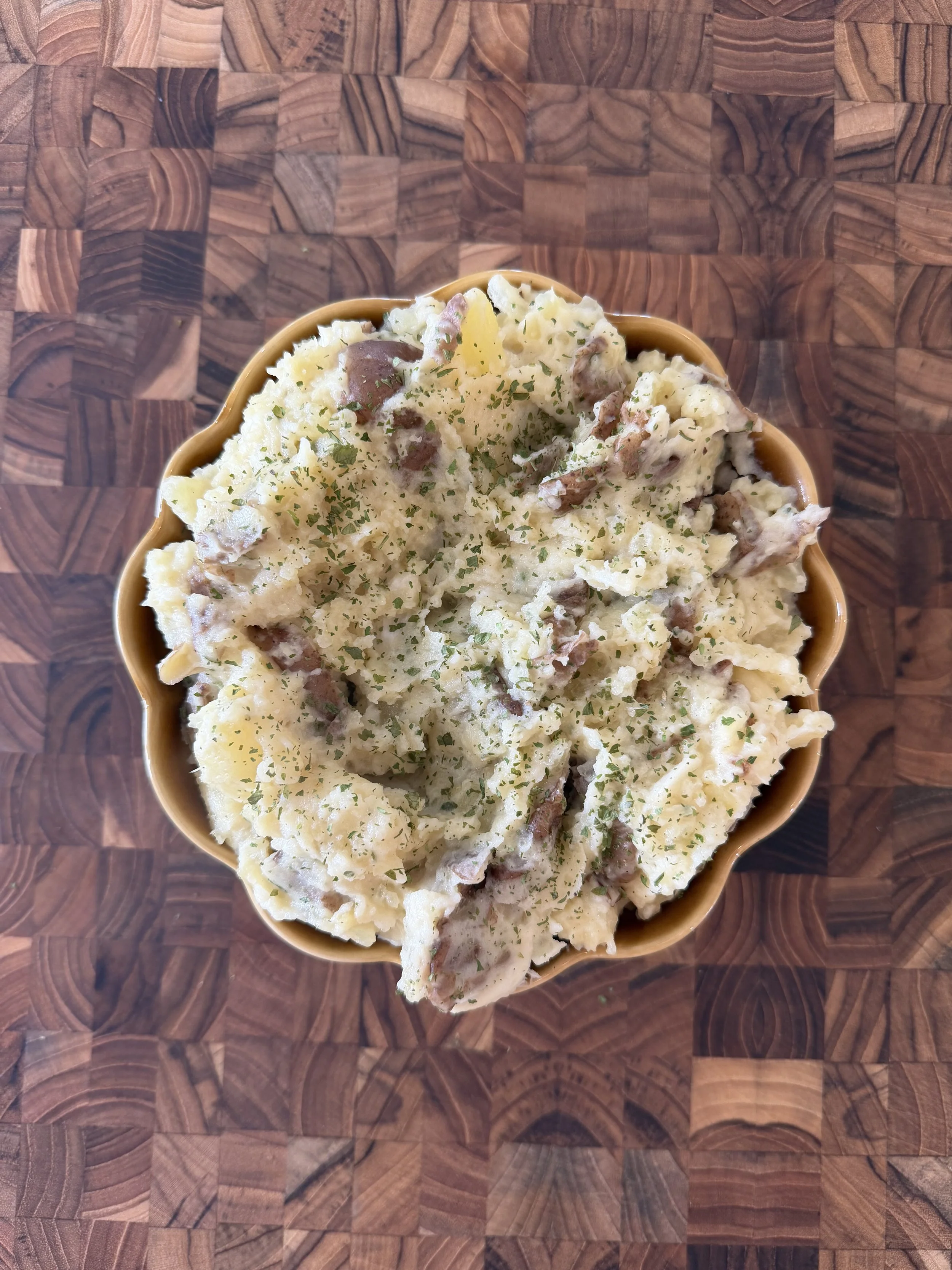 Rustic Garlic Mashed Potatoes