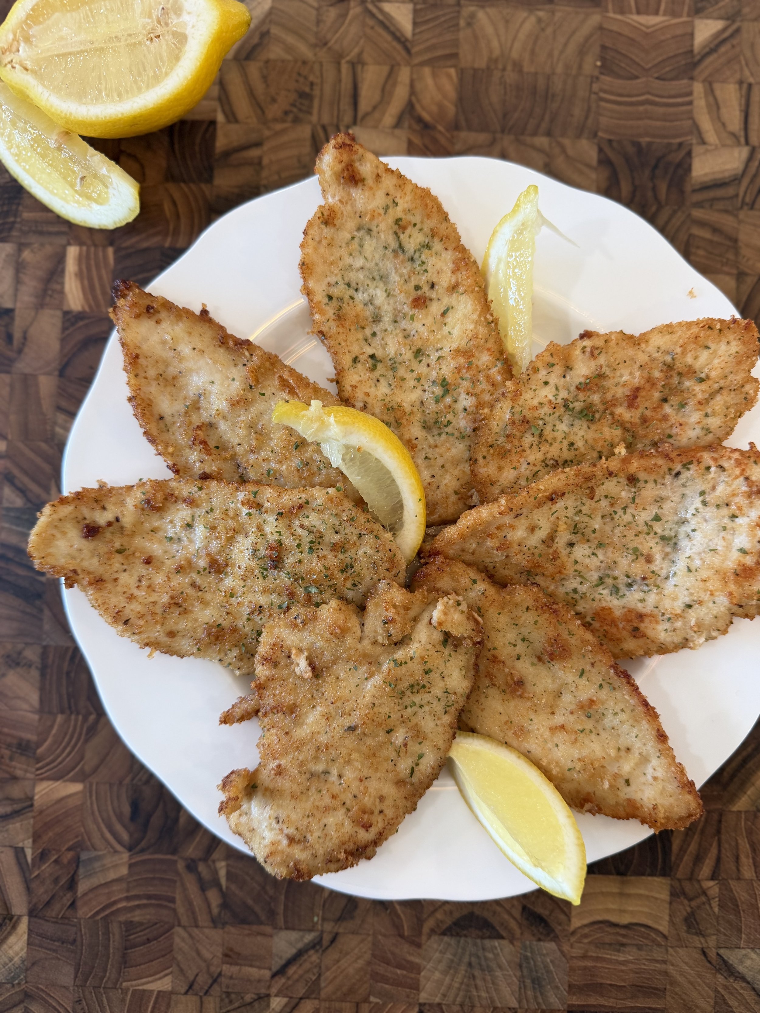 Lightly Pan-Fried Lemon Chicken Cutlets