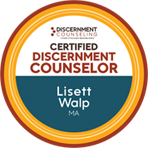 Discernment Counseling Certified Discernment Counselor Lisett Walp MA badge