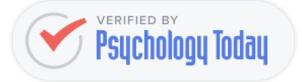 Verified badge with red checkmark and text reading 'Verified by Psychology Today'.