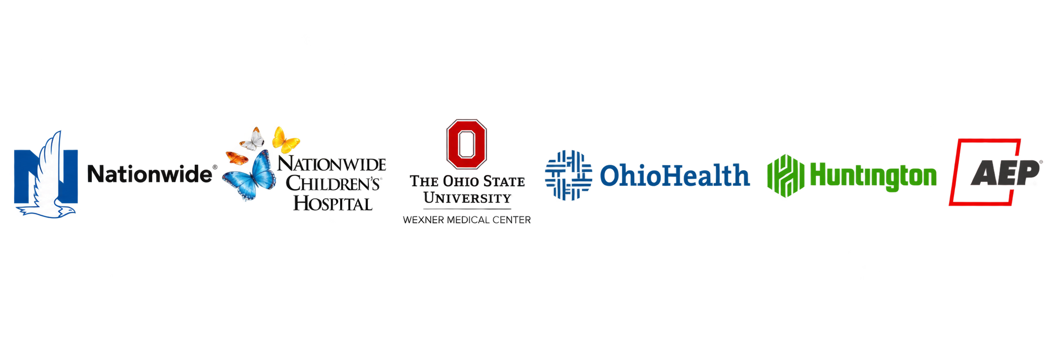 A graphic of a healthcare-related timeline with logos of different organizations, including Nationwide Children's, OhioHealth, and AAP, connected by a horizontal line.