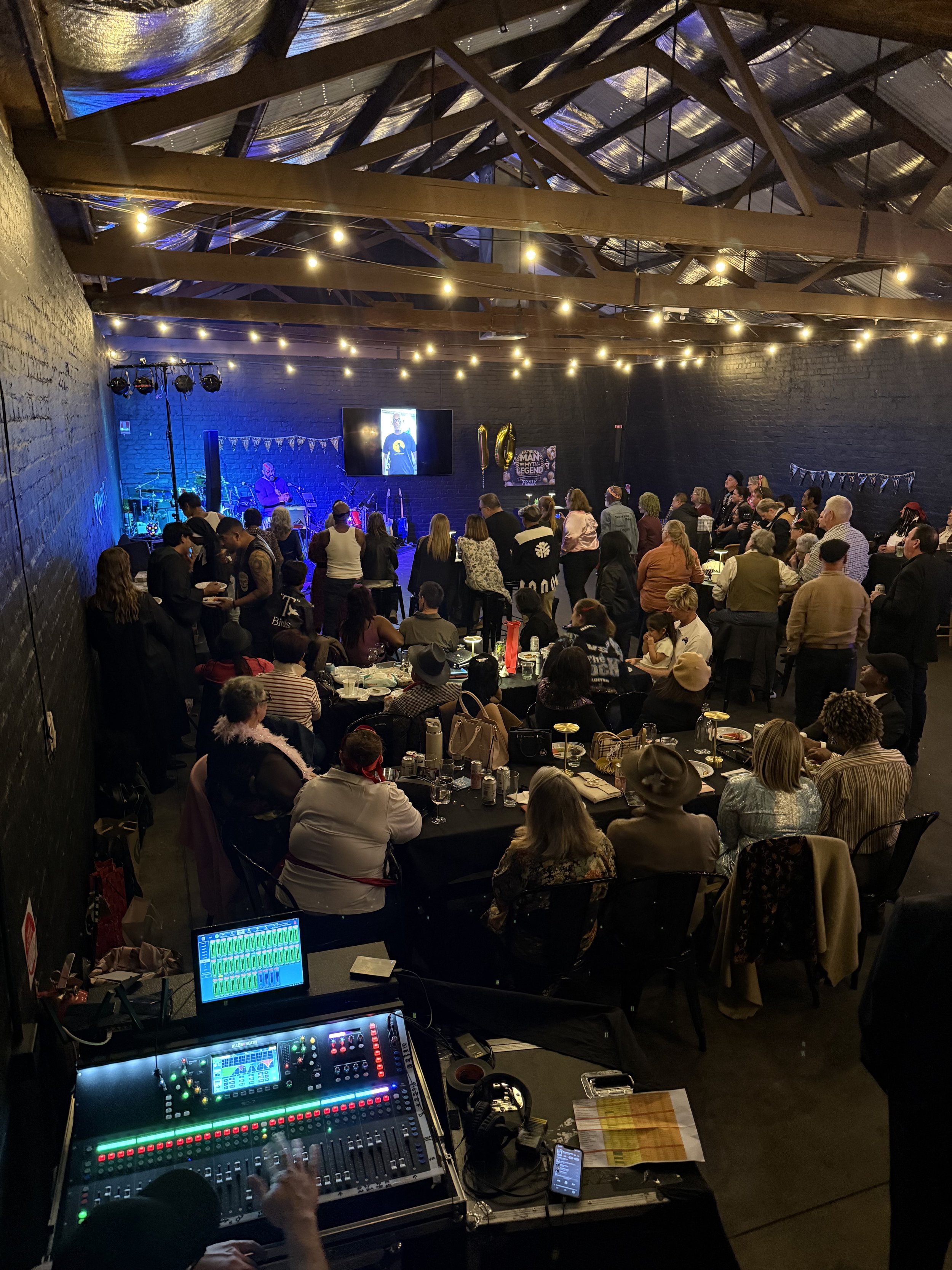 Crowd at an end of year function at Warehouse 16